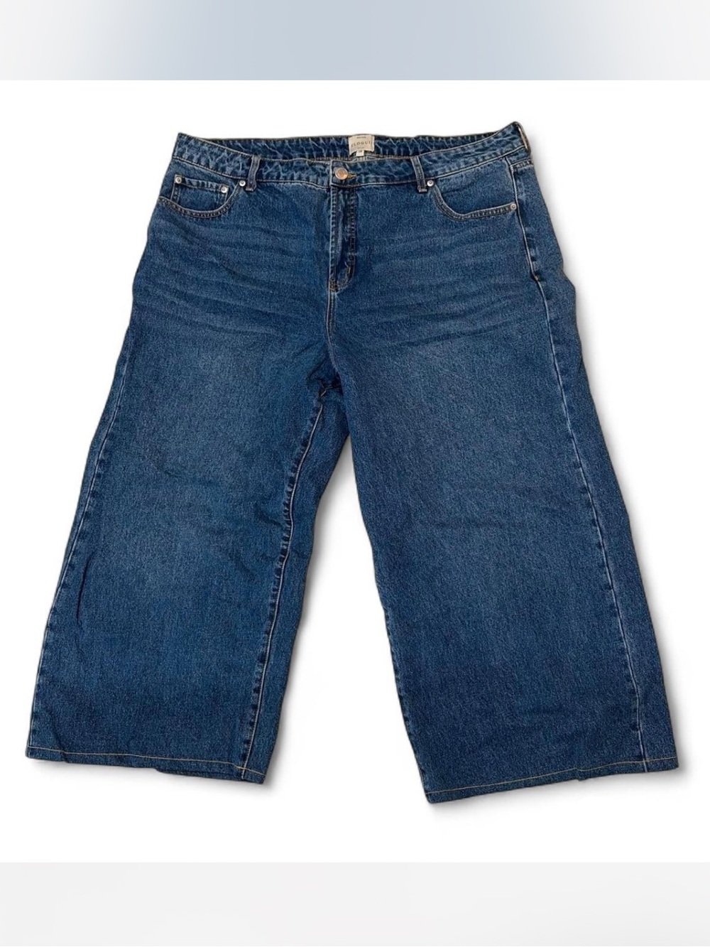Eloquii Wide Leg Cropped Jeans